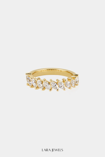 Violet Diamond Ring 18K Yellow Gold - Front view