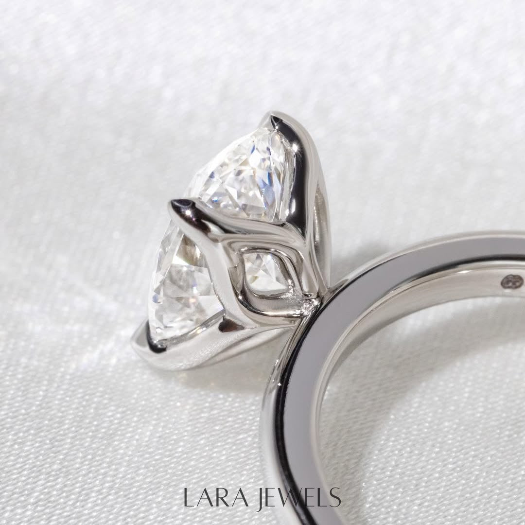 1.00 - 3.56 CT Oval  Lab Grown Diamond Solitaire Style Engagement Ring