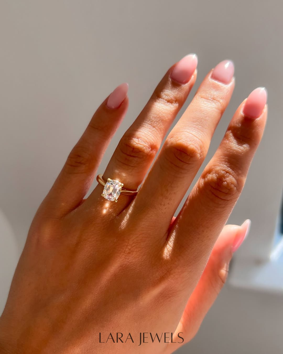 1.0-3.50 CT Cushion Lab Grown Diamond Solitaire Engagement Ring