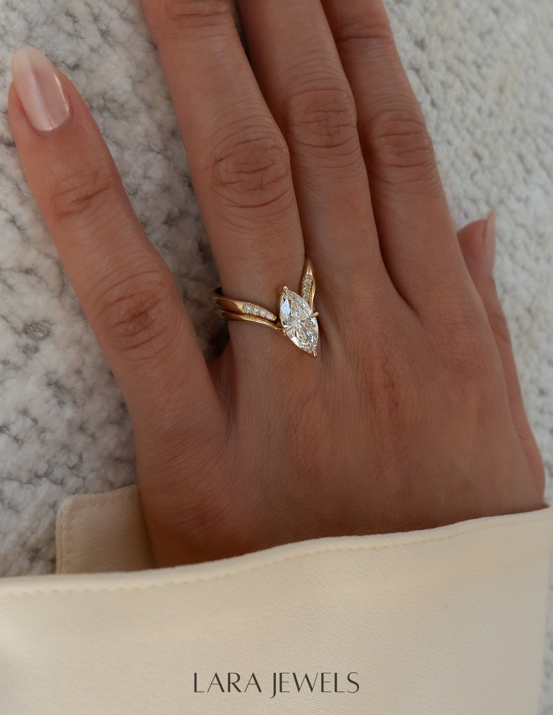 2.0 CT Marquise Lab Grown Diamond Solitaire Style Bridal Set-Kelvin