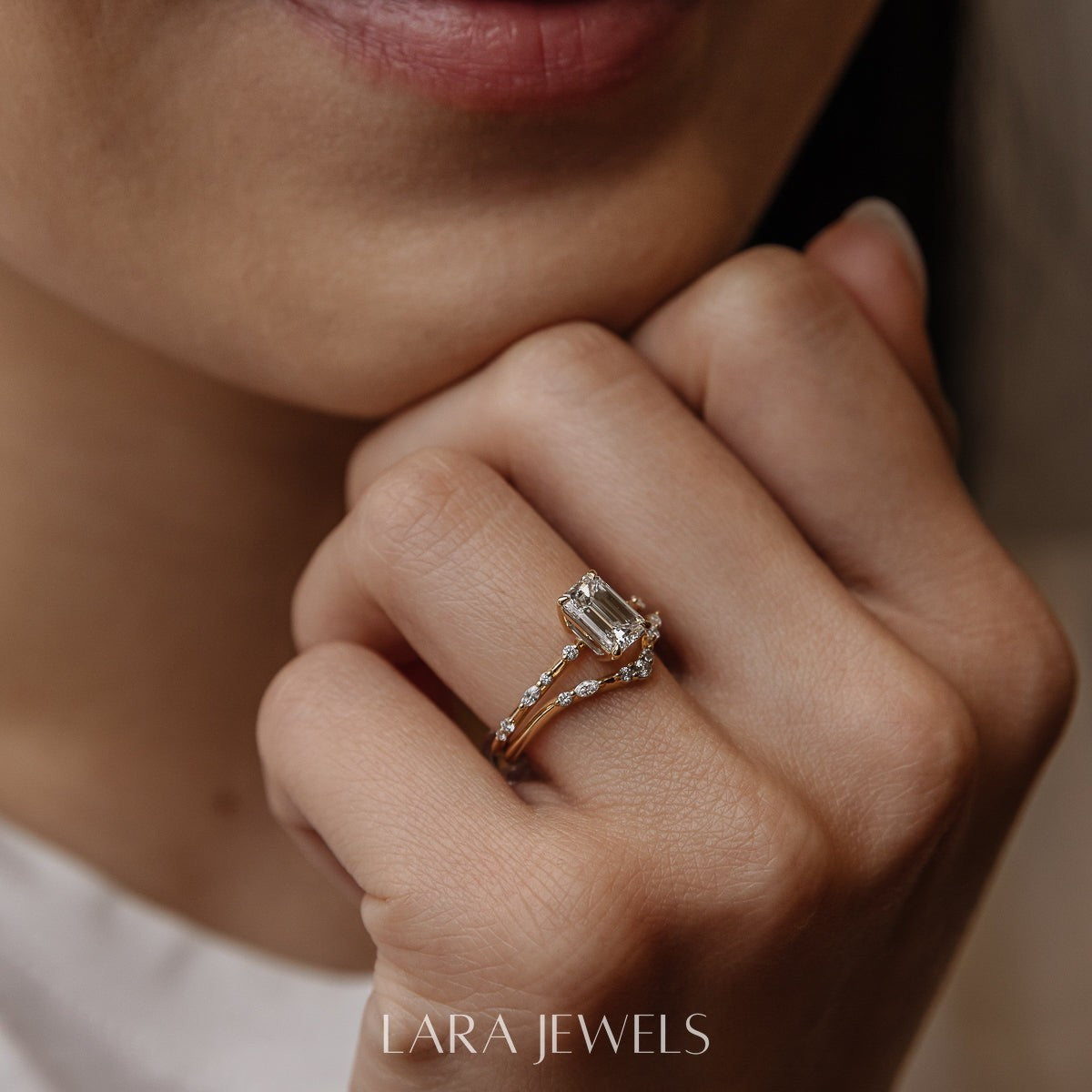 2.0 CT Emerald Lab Grown Diamond Dainty Engagement Ring- Specially Reserved for Bree