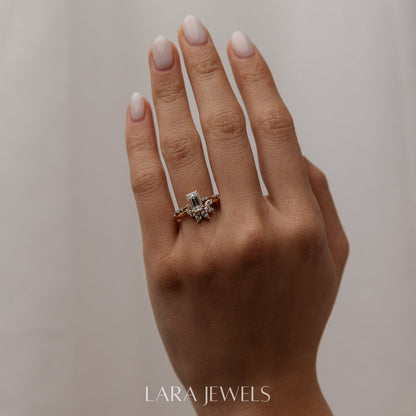 2.0 CT Emerald Lab Grown Diamond Dainty Engagement Ring- Specially Reserved for Bree