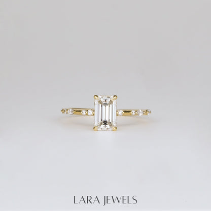 2.0 CT Emerald Lab Grown Diamond Dainty Engagement Ring- Specially Reserved for Bree
