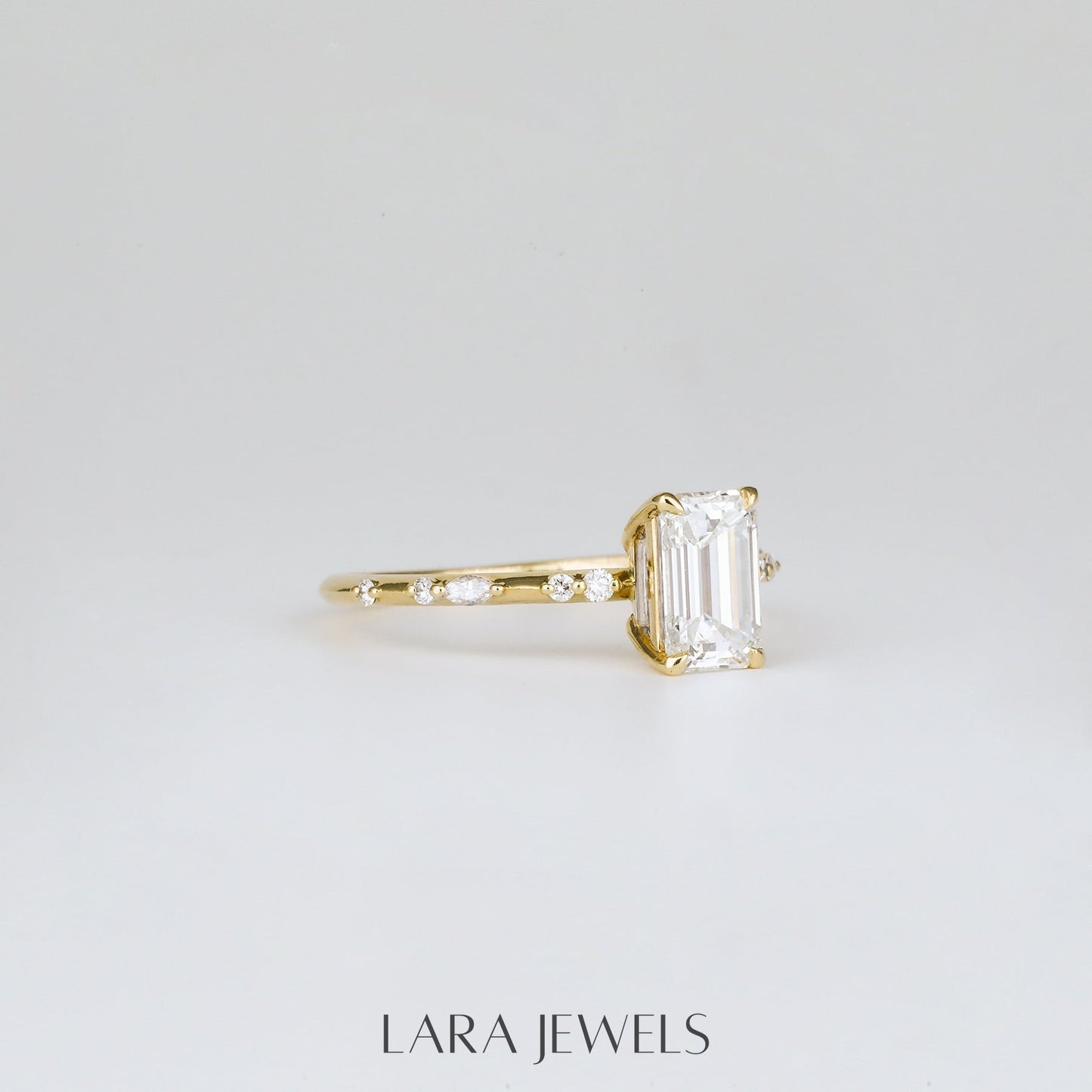 2.0 CT Emerald Lab Grown Diamond Dainty Engagement Ring- Specially Reserved for Bree