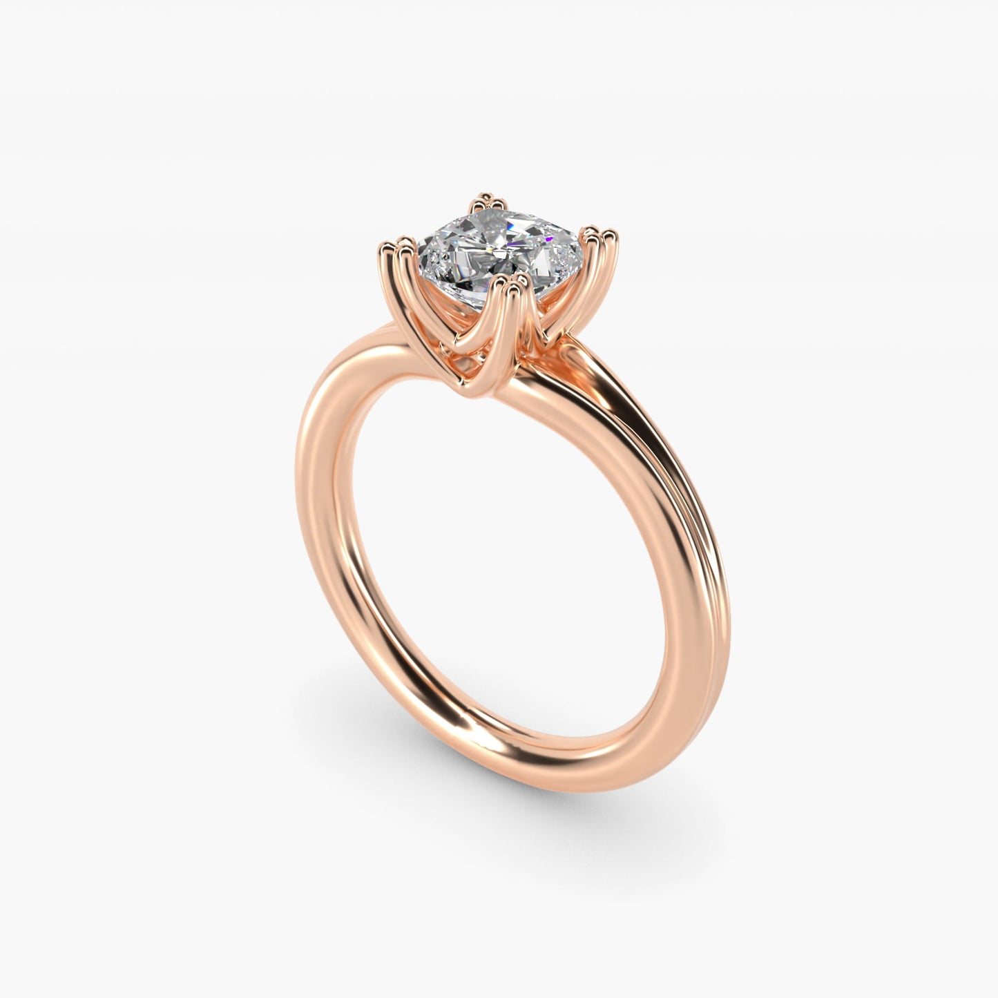 Woven Solitaire Engagement Ring In 18k Rose Gold By James Allen - Cushion Center
