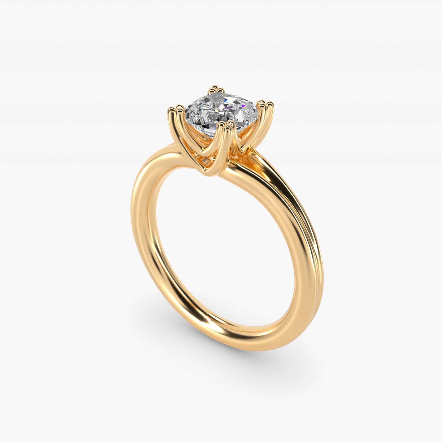 Woven Solitaire Engagement Ring In 18k Yellow Gold By James Allen - Cushion Center