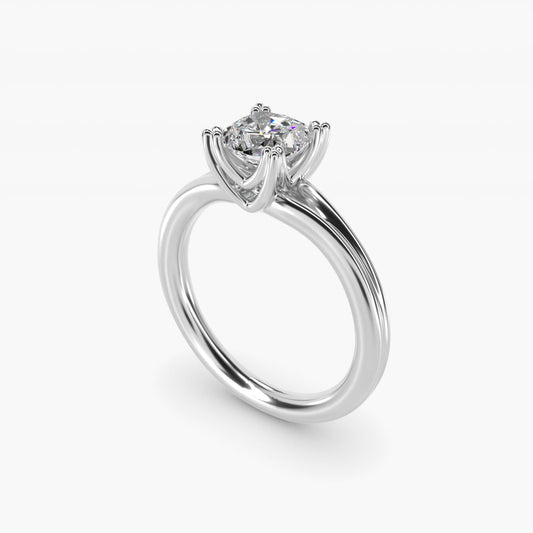 Woven Solitaire Engagement Ring In Platinum By James Allen - Cushion Center