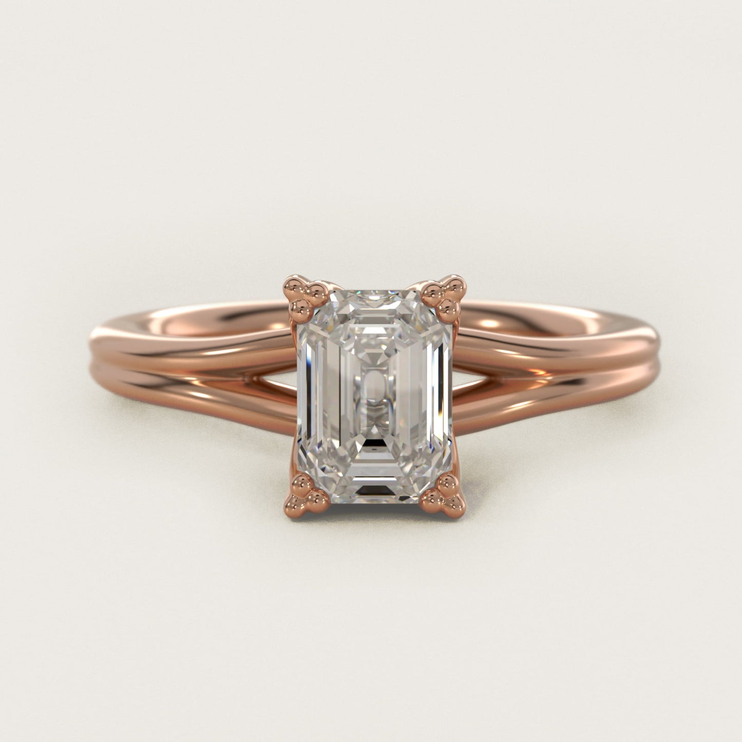Woven Solitaire Engagement Ring In 14K Rose Gold By James Allen - Emerald Center
