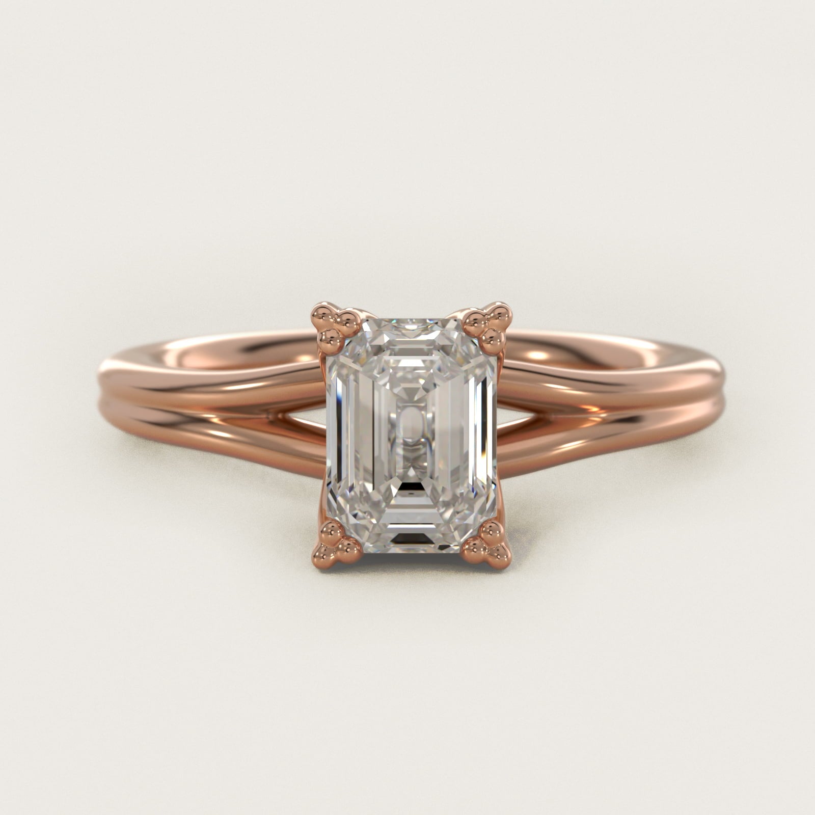 Woven Solitaire Engagement Ring In 18k Rose Gold By James Allen - Emerald Center