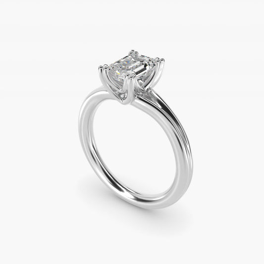 Woven Solitaire Engagement Ring In 18k White Gold By James Allen - Emerald Center