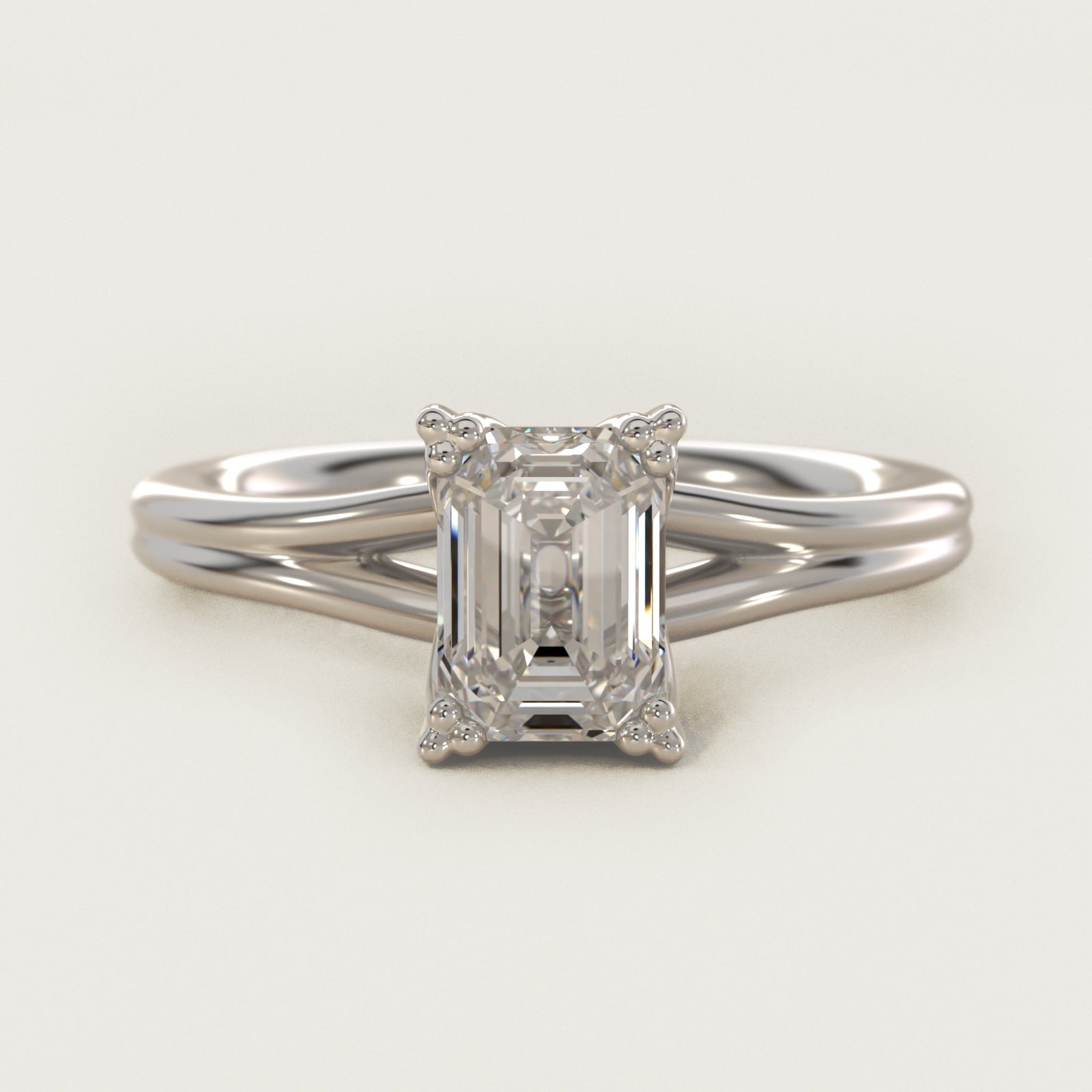 Woven Solitaire Engagement Ring In 14K White Gold By James Allen - Emerald Center