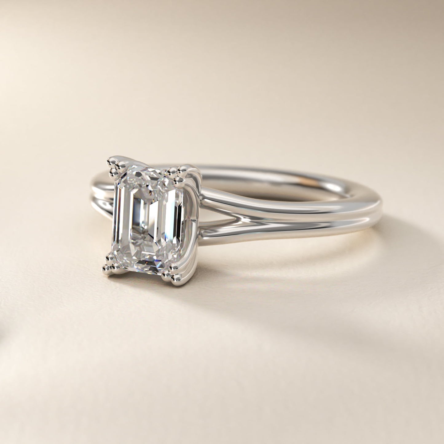 Woven Solitaire Engagement Ring In 18k White Gold By James Allen - Emerald Center