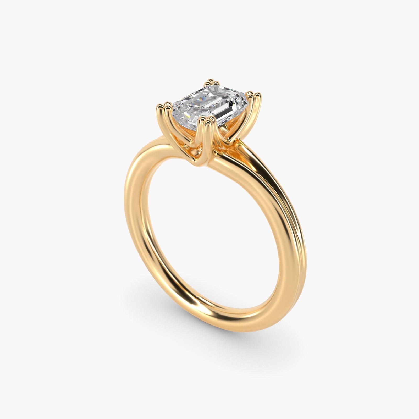 Woven Solitaire Engagement Ring In 14K Yellow Gold By James Allen - Emerald Center