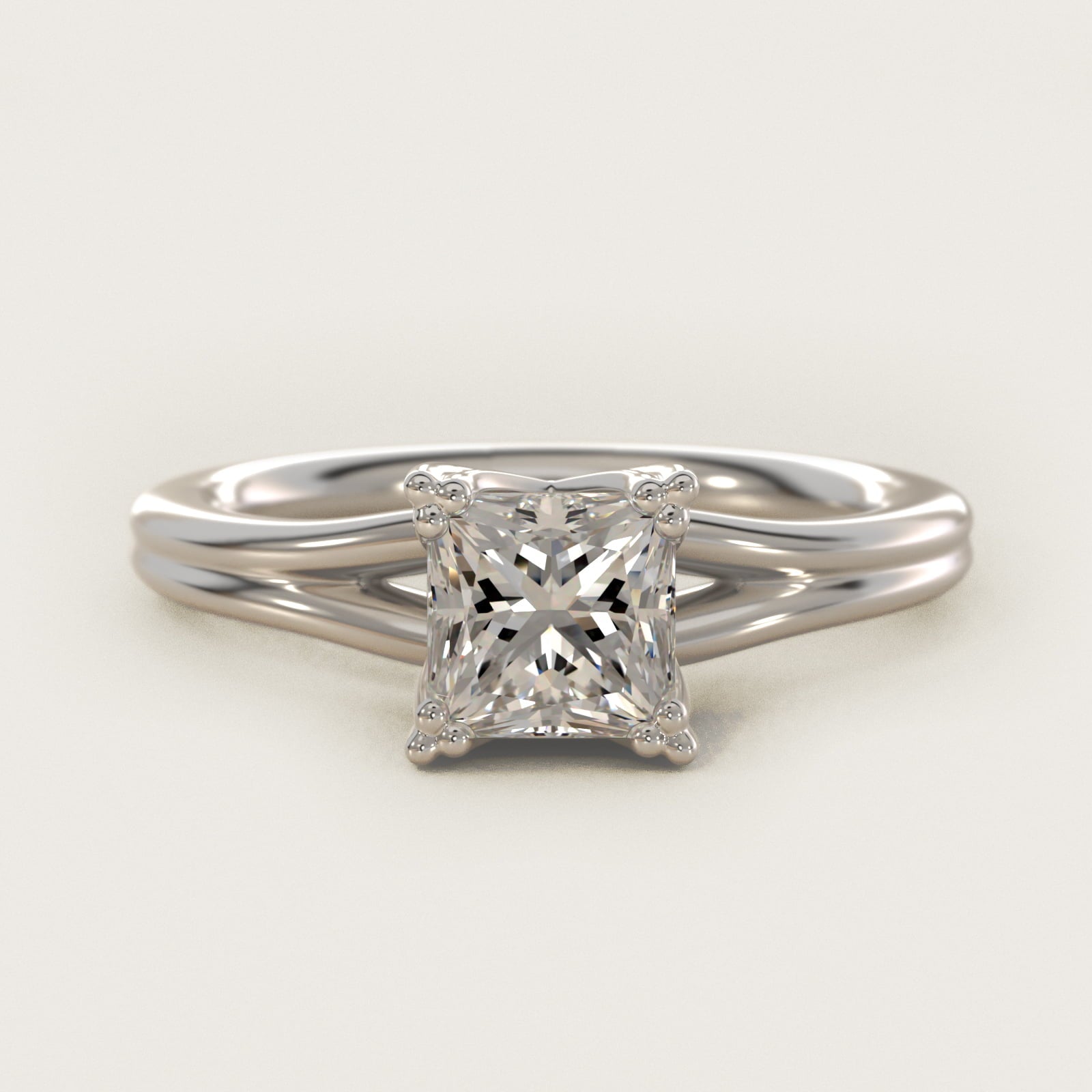 Woven Solitaire Engagement Ring In Platinum By James Allen - Princess Center