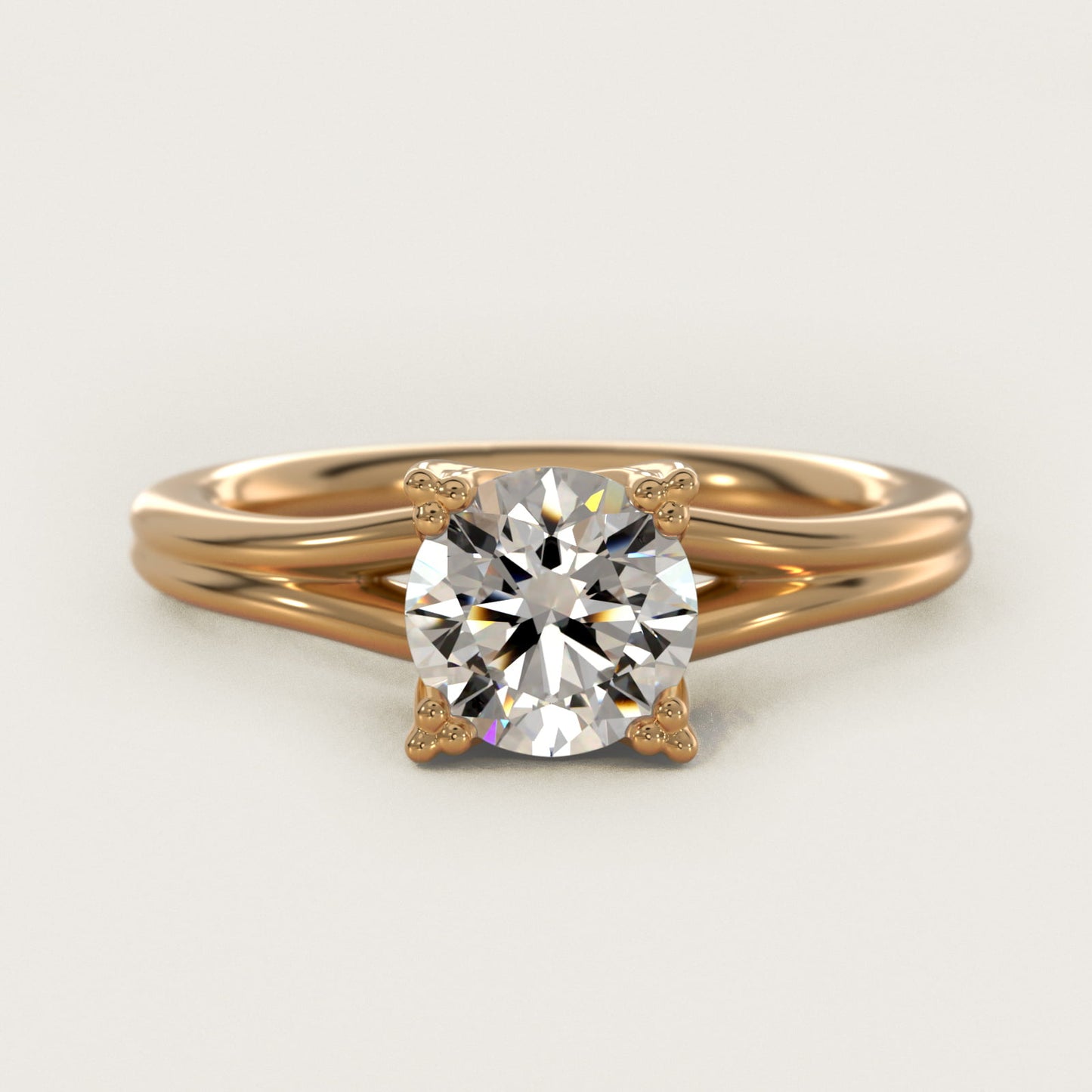 Woven Solitaire Engagement Ring In 18k Yellow Gold By James Allen - Round Center